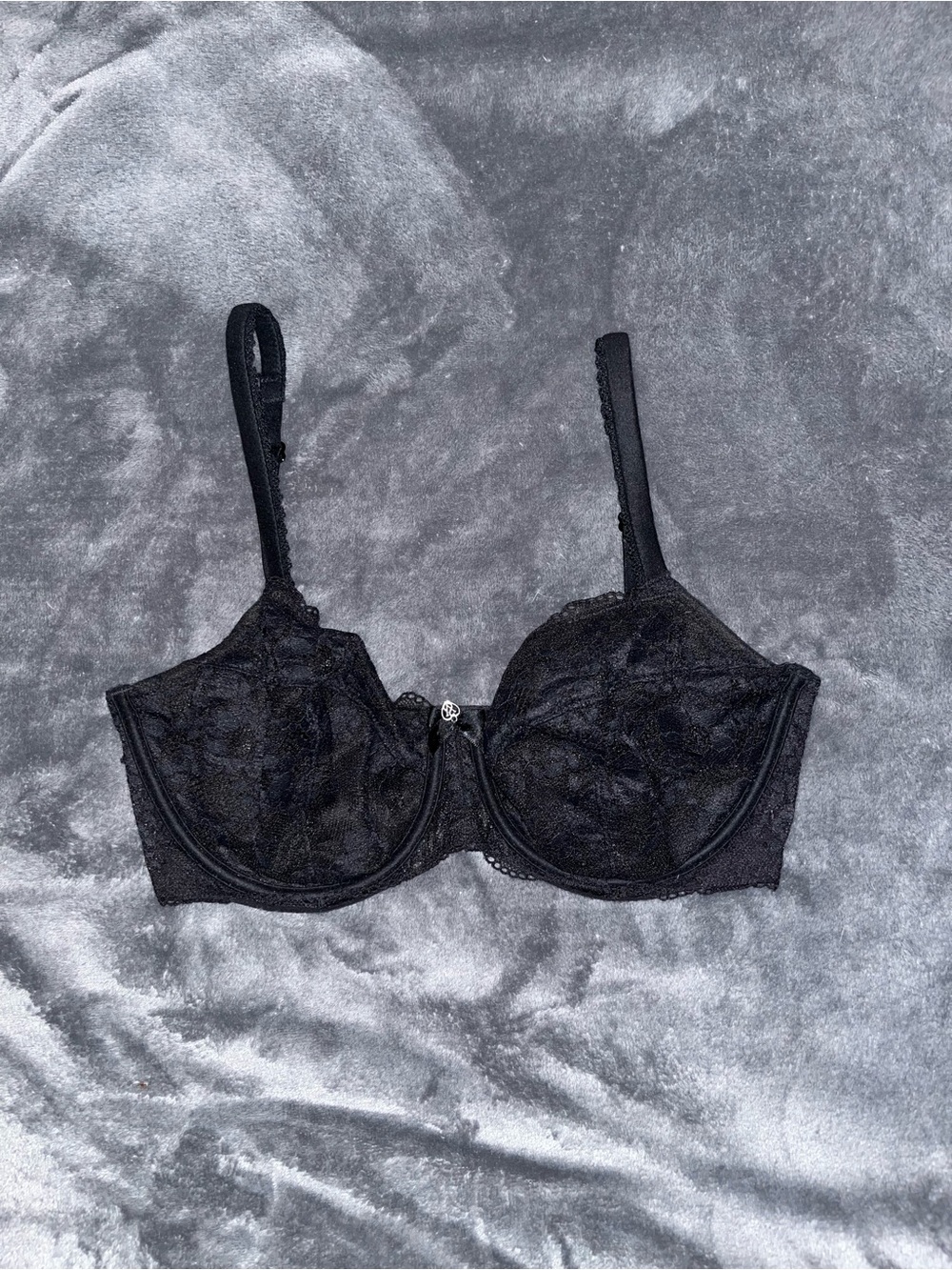 Body by Victoria Unlined Demi Lace Black Bra